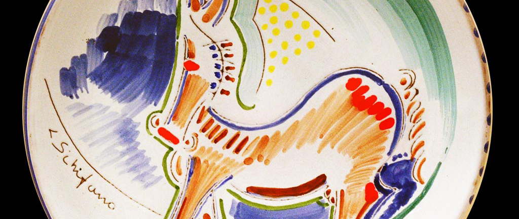 piatto in ceramica luciano schifano