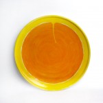 piatto in ceramica mario schifano