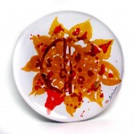 piatto in ceramica mario schifano