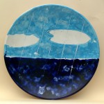 piatto in ceramica mario schifano